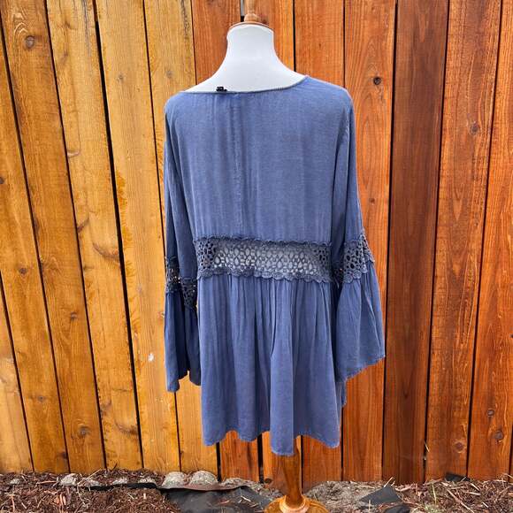 Vintage S.R. Fashion Rayon Bell Sleeve Tunic - Picture 6 of 6
